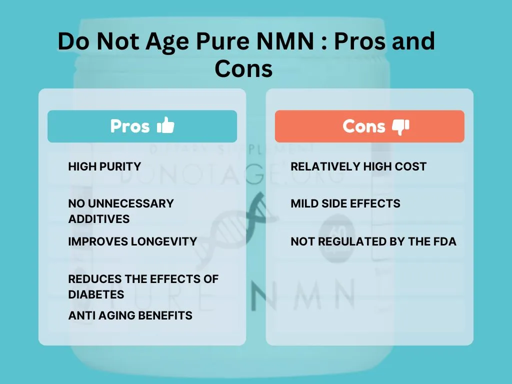 Pros and cons of Pure NMN